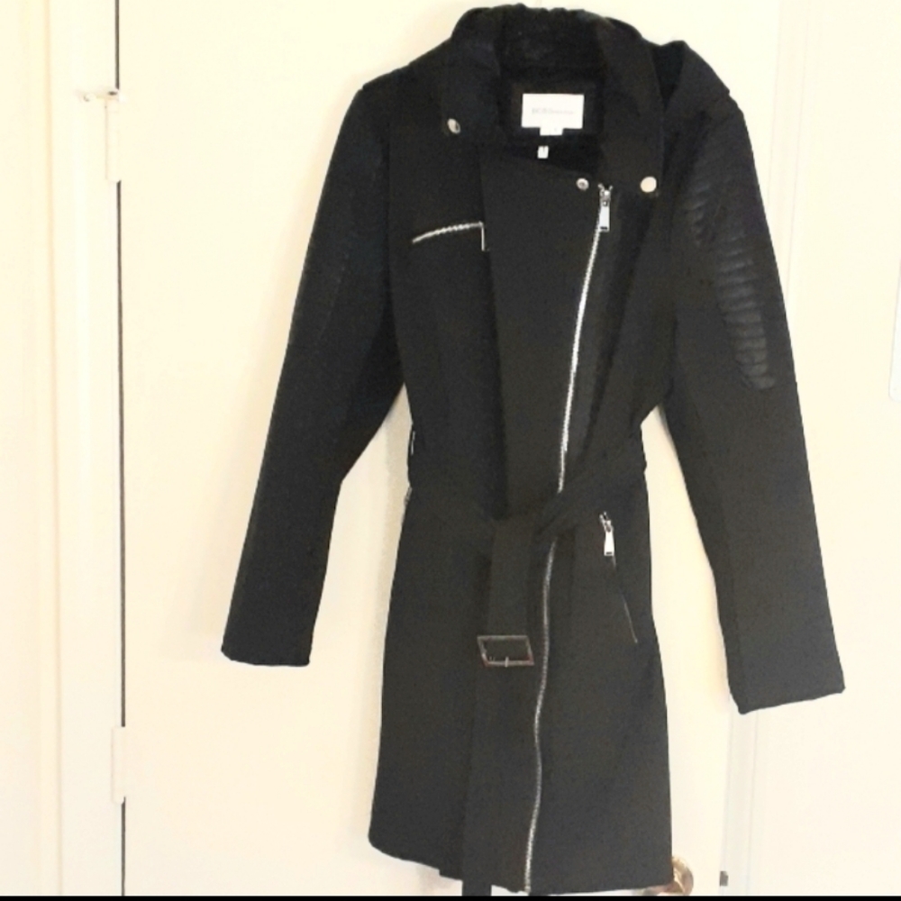 BCBG Generation Hooded Tranch Coat XL